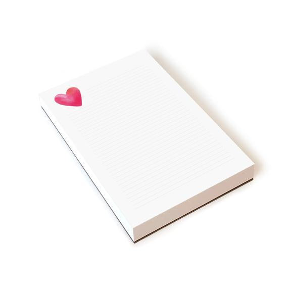 Heart Lined Note Pad