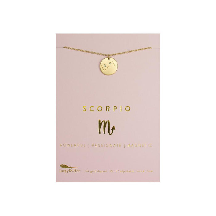 Zodiac Scorpio Gold Necklace