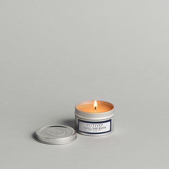 Clean Crisp White Travel Candle