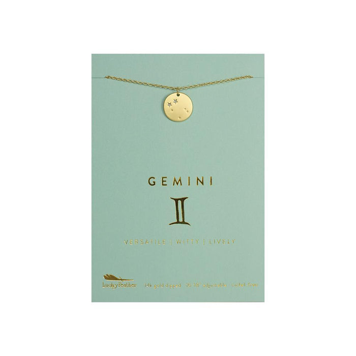 Zodiac Gemini Gold Necklace