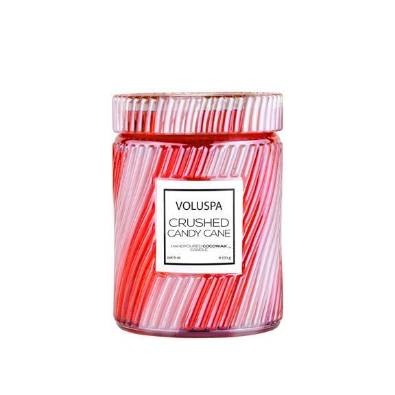 Candy Cane Crush Small Glass Candle