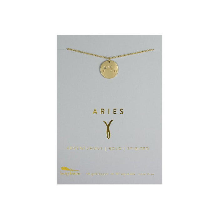 Zodiac Aries Gold Necklace